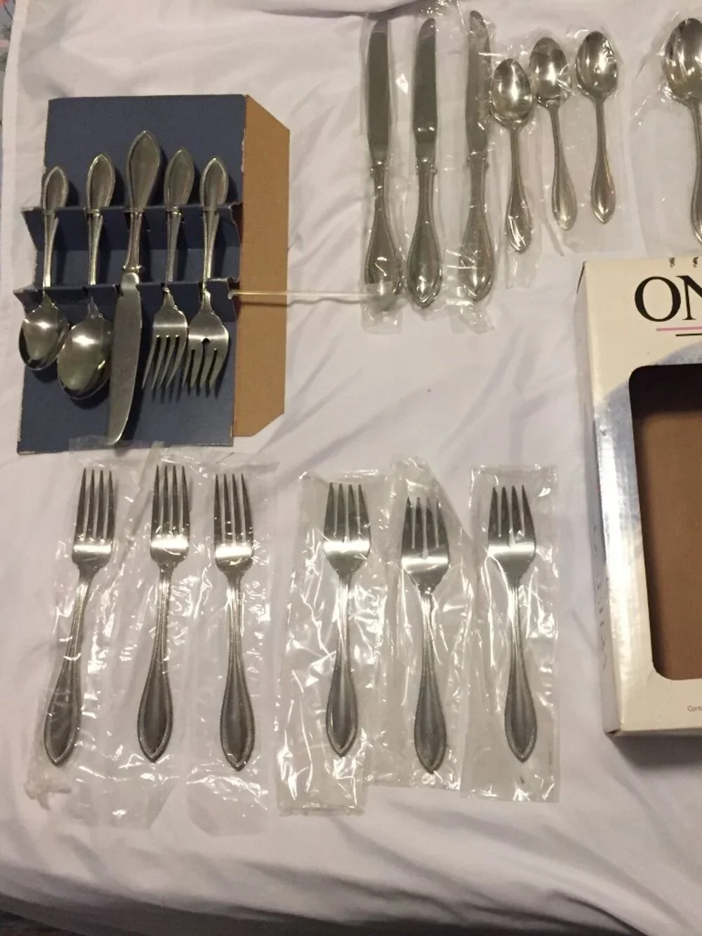 Vintage ONEIDA Arbor-American Harmony Stainless Steel Flatware Lot 20 Pieces USA